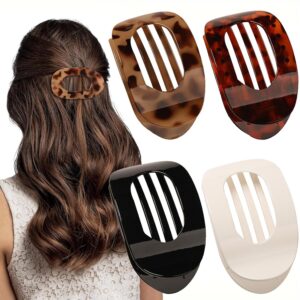 oly-39181ae025101ddc8eb9231df2a44f54 Wholesale Flat Oval Hairpin Back Head Disc Hair Grab Clip Curved Arc Design Elegant Shark Clip Hair Accessories