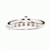 Wholesale Women’s Cross Ring With Claw Setting, Copper Base With White K Water Plating, Featuring Zircon Inlay