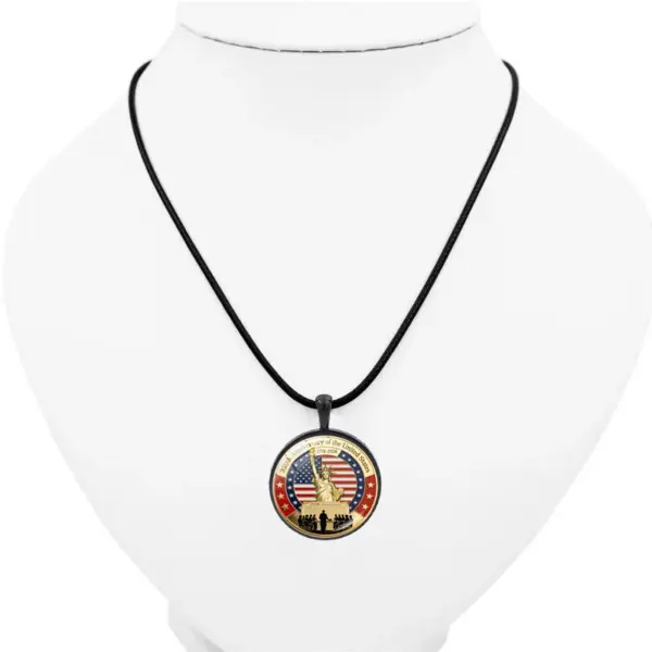 Wholesale Unisex US Sweater Chain Necklace In Ferroalloy With Artificial Crystal Inlay And Electroplated Finish