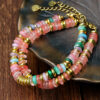 Wholesale Spring and Summer Fashionable Colorful Agate Beaded Bracelets for Girls, Accessible Luxury and High-End Handmade Crystal Bracelets That Do Not Fade Jewelry