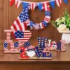 Wholesale Wooden Letter Ornaments Creative DIY Patriotic Ornaments Independence Day National Day Desktop Ornaments Accessories