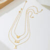 oly-3975cd3171aacbc17a9a42ddff16bff4 Wholesale 3 fashionable exquisite metal love book three-dimensional heart pendant literary temperament ladies necklace suit