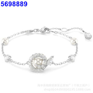 Snake platinum pearl bracelet