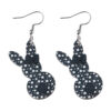 oly-399754bfa028dcf9370302768ac9afd4 Wholesale Easter Cute Flower Bow Rainbow Rabbit Pendant Earrings Wooden Double-sided Earrings Gift