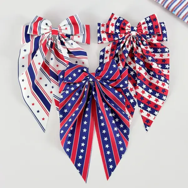 Wholesale American Flag Hairpin For Women In Red Cloth, Perfect For Independence Day Celebrations