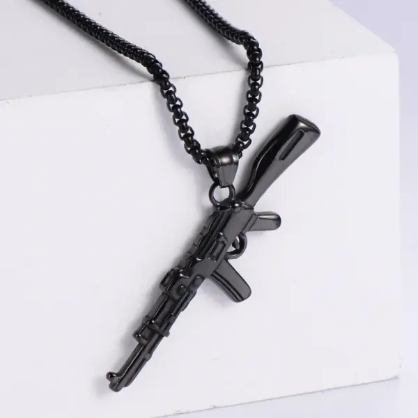 Wholesale Stainless Steel 18K Gold Plated Retro Pistol