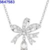 Wholesale Copper zircon evil eye necklace with pearl tassel clavicle chain pendant