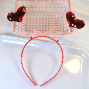 Sequin red love headband