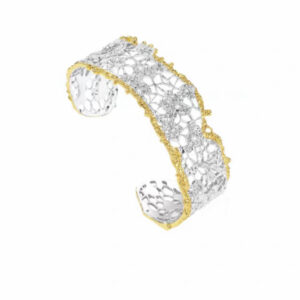 Sz647 wide lace silver color separation bracelet