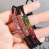 Wholesale Korean Style Fragrant Style High Elastic Head Rope for Women's Style Super Flash Rhinestone Hair Ring Hair Rope Crystal Small Rubber Tendon