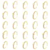 Wholesale Unisex Open Letter Ring In Copper With 14K Real Gold Plating And Zircon Inlay, Electroplated Finish