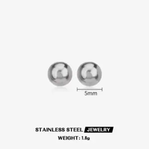 Steel Ear Studs-5mm (Marking S999)
