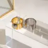 Wholesale 304 Stainless Steel Sun Moon Heart Shape PVD Coated 18K Real Gold Plated Simple Style Classic Style Waterproof Non Tarnish Plating Inlay Gold Rings
