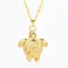 Wholesale 201 Stainless Steel Turtle Beach Modern Style Artistic Cable Chain Pendant Necklace