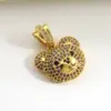 Wholesale Fashionable Design Pendant Copper Plated Real Gold Micro-Paved Zircon Saint Jude Pendant Jewelry Accessory