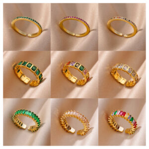 Wholesale selling zircon ring ins female fashion design feeling 18K gold plated ring ring ring jewelry rings