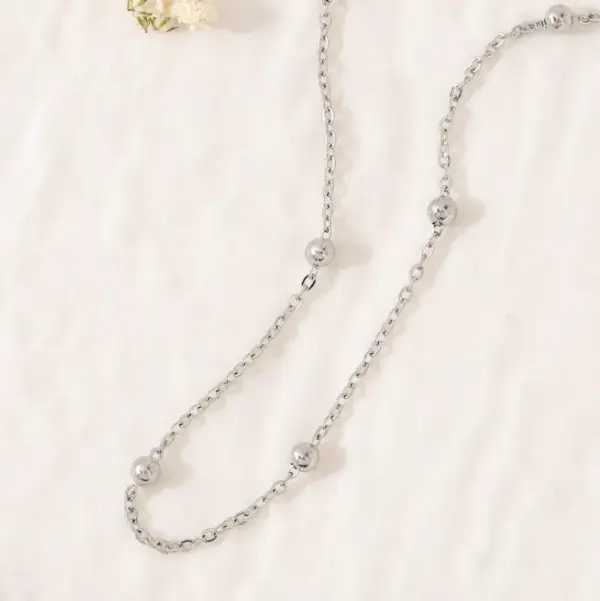 Wholesale Simple Style Solid Color Stainless Steel Necklace
