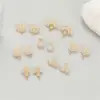 Wholesale Sector Stud Earrings For Women Featuring 925 Sterling Silver Posts With 14K Real Gold Plated Copper And Zircon Inlay