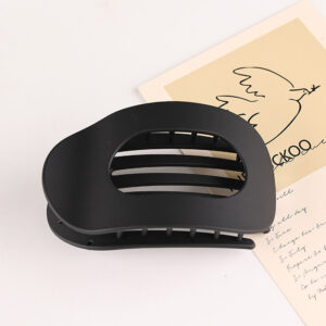 Oval hairpin-matte black / Ps+silica gel