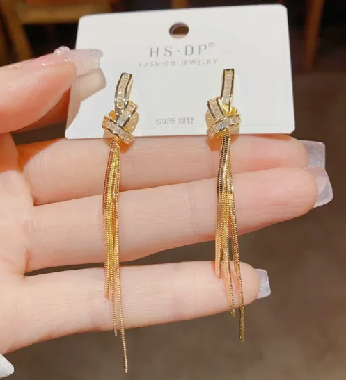 oly-3a7589cad4e6679d830f75498711d4ea Wholesale Hand Of Fatima Drop Earrings For Women In 14K Gold Plated Copper With Waterproof UV Plating And Artificial Gemstones
