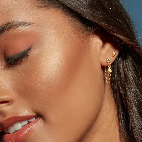 Wholesale 304 Stainless Steel Geometric PVD Coated 18K Real Gold Plated Real Gold Plated Basic Simple Style Commute Waterproof Non Tarnish Ear Studs