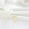 Wholesale Unisex Adjustable Butterfly Ring In Electroplated Copper With Shell Inlay