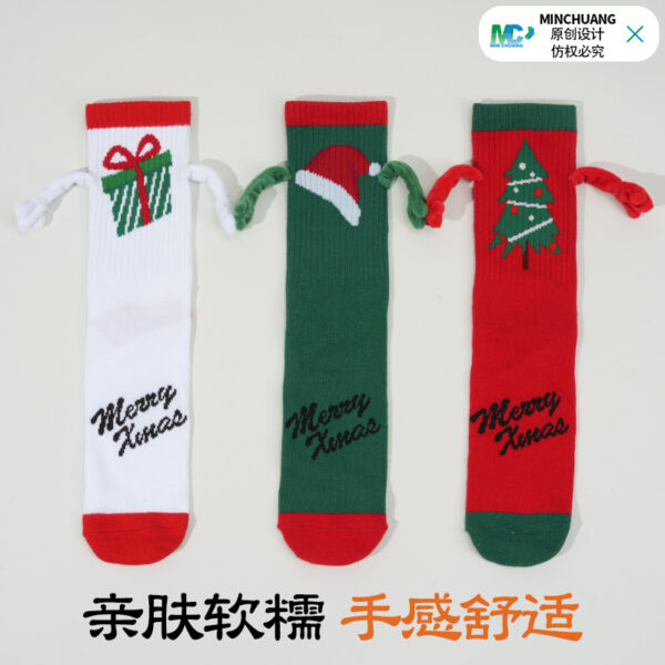 Wholesale Autumn and winter Christmas hand socks red tube socks couples warm cotton socks Christmas hand socks socks