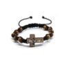 Wholesale Knot Cross Bracelet Alloy Pine Beads Woven Knot Rosary Beads Bracelet Adjustable E-commerce