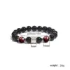 Wholesale Simple Style Classic Style Round Stainless Steel Natural Stone Glass Chakra Bracelet