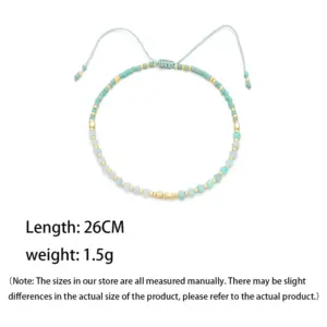 Wholesale Fashion Round Beaded Natural Stone Knitting Bracelets