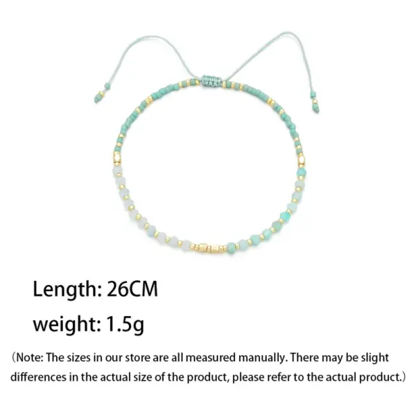 Wholesale Fashion Round Beaded Natural Stone Knitting Bracelets