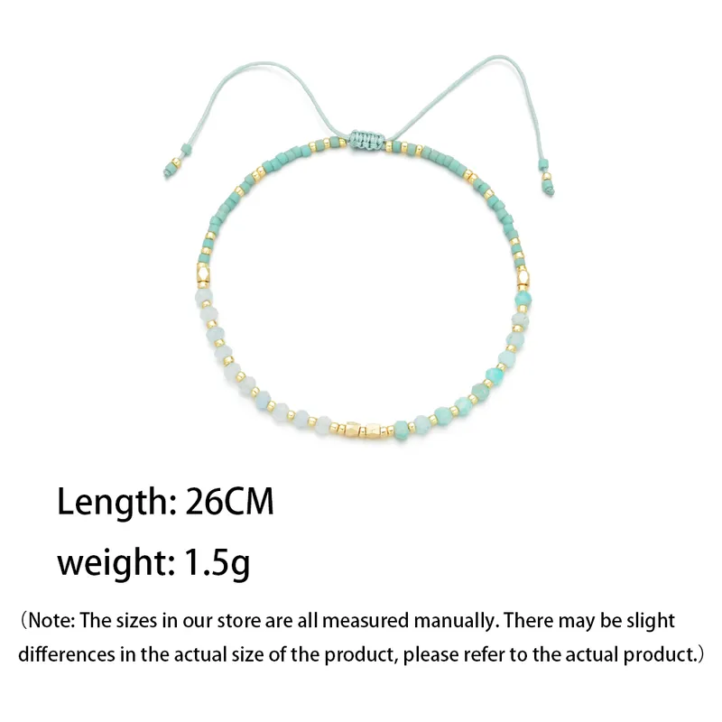 Wholesale Fashion Round Beaded Natural Stone Knitting Bracelets