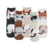 oly-3ac5f8f64cffadbb29ea9e5fd7c2677a Wholesale 5 Pairs of Spring and Autumn Socks Women's Mid-length Socks Summer Cartoon Stockings Ass Kitty Japanese Style Cute Love Cotton Socks