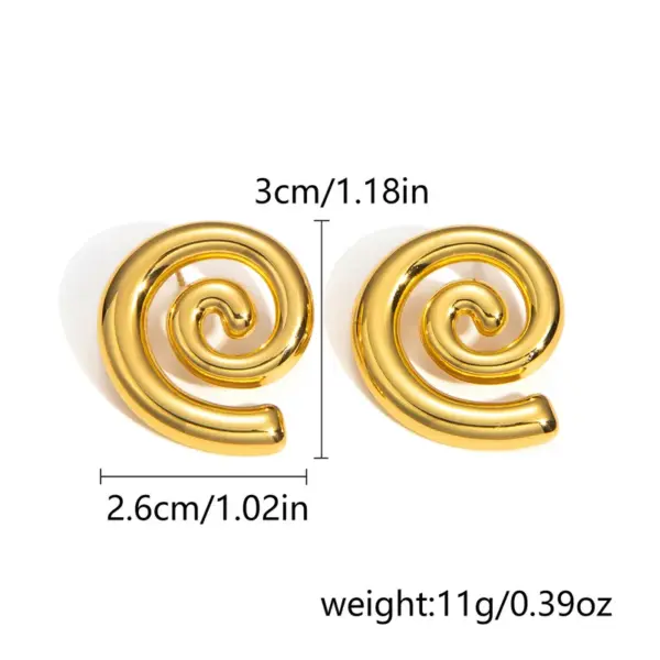 Wholesale 1 Pair Classic Style Geometric Oval Heart Shape Plating 304 Stainless Steel Ear Studs