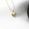 Wholesale Real Gold Plated Solid Color 304 Stainless Steel Cute Romantic Waterproof Non Tarnish 304 Stainless Steel Lobster Trigger Clasp Closure Pendant Necklace