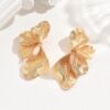 oly-3af8f2bfb8e7cb04e0016b31f10f4a08 Wholesale Simple Women's Flower Earrings Distinctive Exaggerated Metal Style Multi-layer Niche Design Earrings Petal Earrings