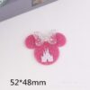 oly-3b216fc4f0b90fd8bf81c5184b645bb3 Wholesale loose pink cartoon Mickey head Castle bag jewelry acrylic pin cute DIY patch accessories