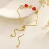 Wholesale Copper Inlay Heart Shape Zircon Bracelets