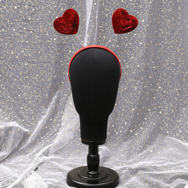 oly-3b2814ce877dd691982a083295523945 Wholesale Valentine's Day Red Love Party Sequin Headband Peach Heart Buckle Factory