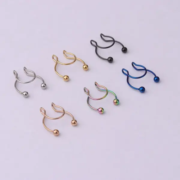 oly-3b28746ed5e5919ea4dfa1e7f1a3d5c1 Wholesale 316L Stainless Steel Ear Cartilage Rings & Studs Geometric Waterproof Non Tarnish Surgical Steel Unisex