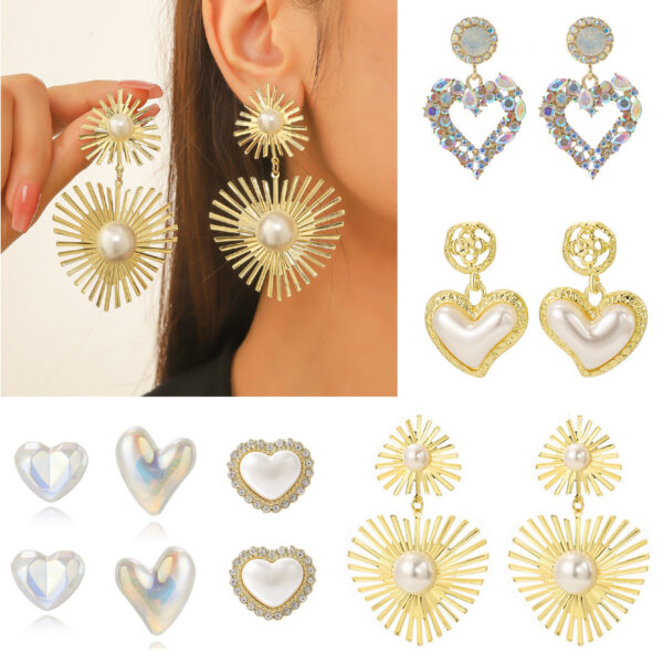 oly-3b3777756736326e47915456bf96bb2d Wholesale Jewelry Gift Peach Heart Earrings Exaggerated Baroque Pearl Love Earrings Valentine's Day Earrings