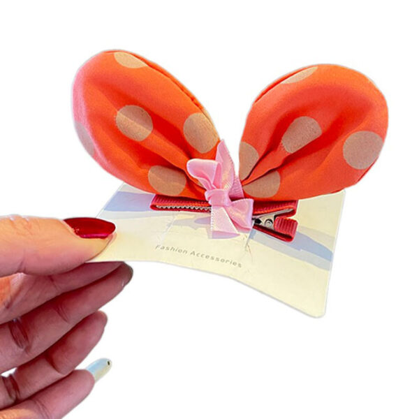 Wholesale Korean Style Cute Colorful Dot Hair Clip Children's Three-Dimensional Bow Headwear Princess Top Clip Hair Accessories Girls' Top Clip