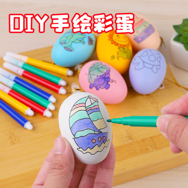 oly-3b4117cde59f674bf526fb73f58626c7 Wholesale Cartoon DIY Painting Easter Eggs Kidsren's Children's Day Educational Toys Handmade Graffiti Easter Eggs Artificial Egg Shells