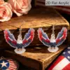 Wholesale Retro Acrylic Statue Print Drop Earrings For Women In White And Red With 304 Stainless Steel Ear Pins