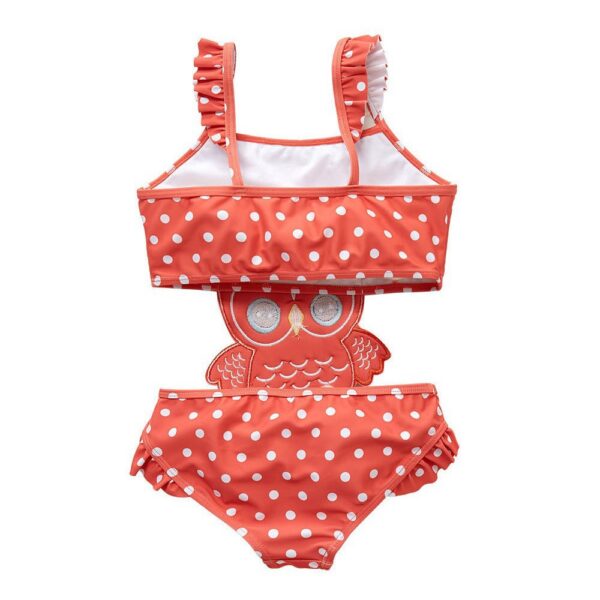 Wholesale In stock girls' swimsuit Korean style fashionable striped one-piece swimsuit 2 medium and big children 1-8 years old cute cartoon swimsuit