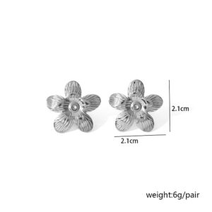 21mm silver petals