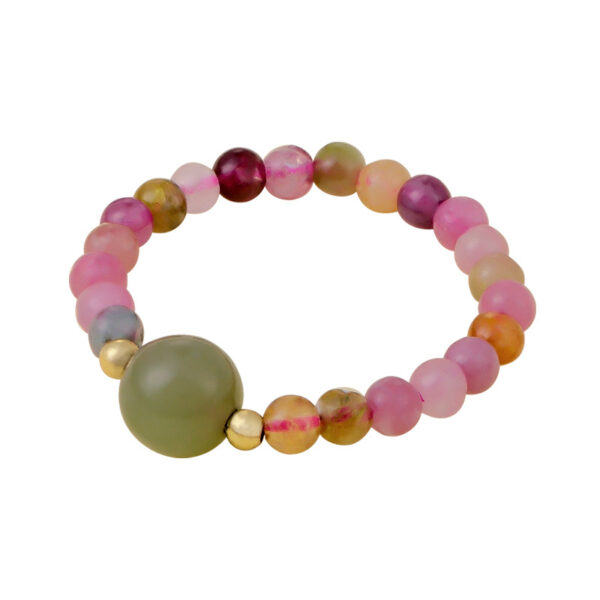 oly-3b6a7435cd4b2a745d57b1546948c936 Wholesale Natural Tourmaline Pixiu Ring Guide Red Jade Agate Pearl Garnet Amethyst Niche Ring Stall