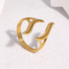 oly-3ba1246e4f3f37287d32ecaa5b300e73 Wholesale Stainless steel ring, gold-plated, waterproof, colorfast, geometric design, titanium steel ring