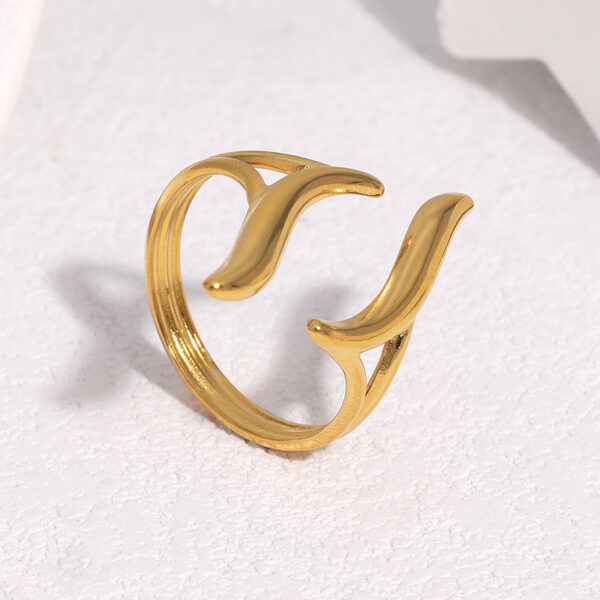 oly-3ba1246e4f3f37287d32ecaa5b300e73 Wholesale Stainless steel ring, gold-plated, waterproof, colorfast, geometric design, titanium steel ring