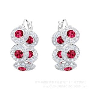 Red Crystal Roman Earrings